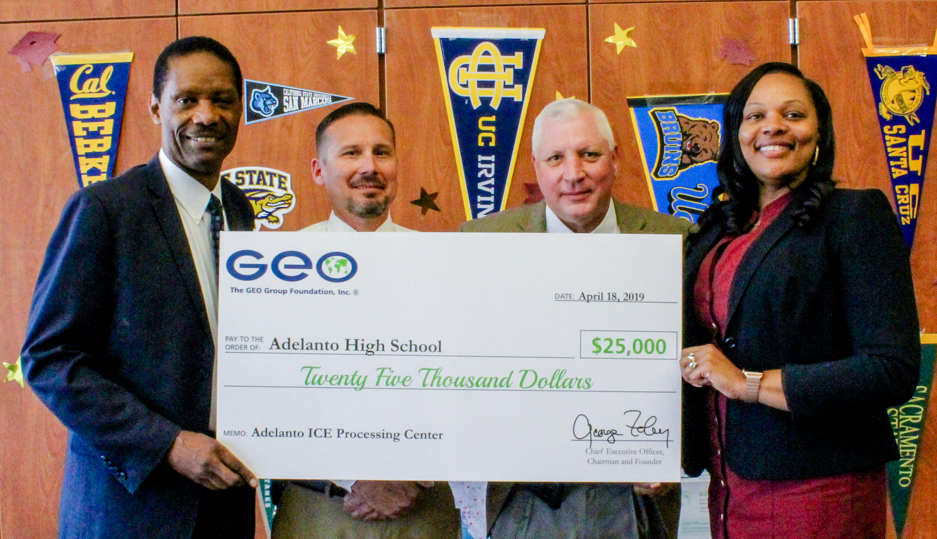 Adelanto ICE Processing Center Donates $25K in Scholarships for Graduating Seniors